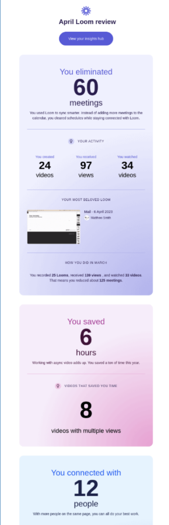Loom onboarding email screenshot for example