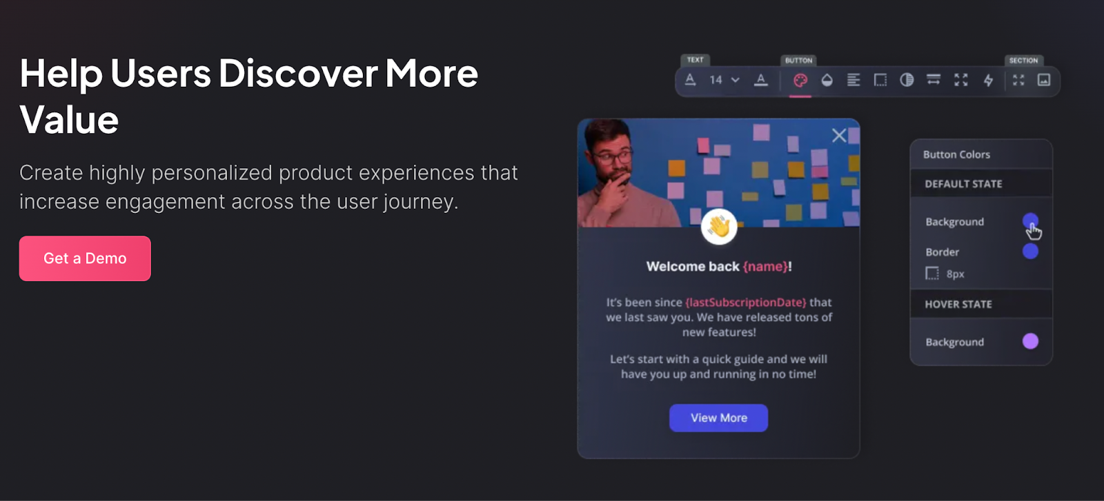 Screenshot of Userpilot webpage