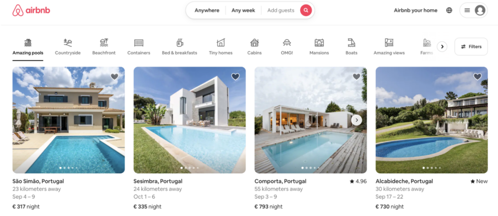 Screenshot of Aribnb and their onbaoridng listing process