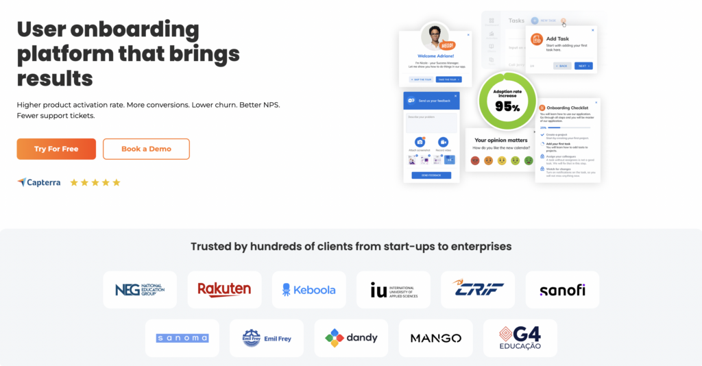 screenshot of Product FRuits homescreen
