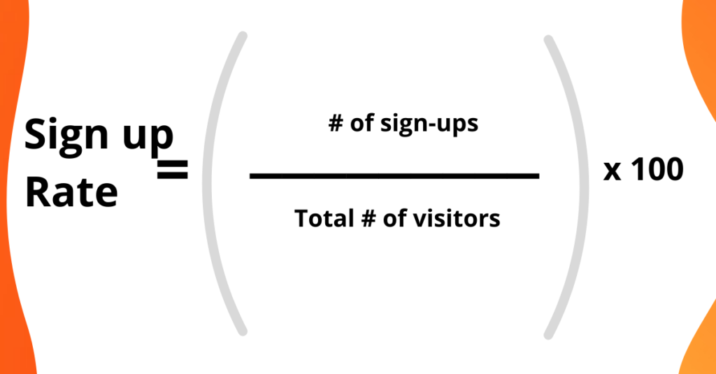 signup rate formula visual