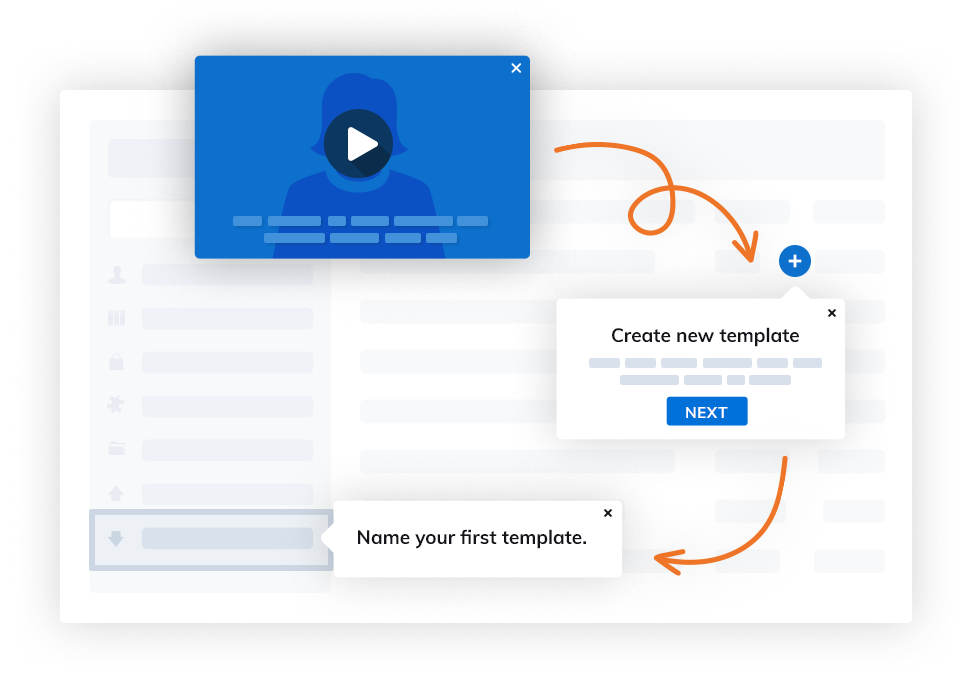 Interactive in-app walkthrough